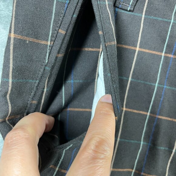 Matix Shorts Mens Brown Size 30  Bogart Plaid Skate Chino Pockets - Picture 3 of 12